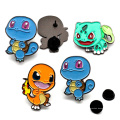 En gros pas cher métal nickelé noir anime badge mignon dessin animé tortue dragon revers personnalisé doux émail broche en stock pas de moq